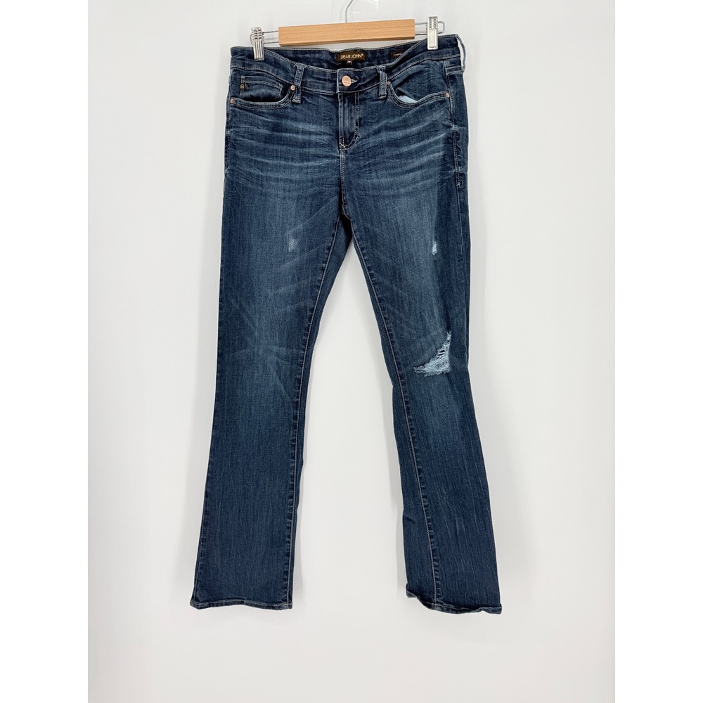 Dear John Hybrid Mens Dark Wash Straight Leg Denim Jeans 32x32 Western Streetwea